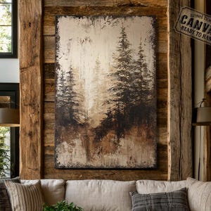 Brown Mountain Wall Art Canvas - Etsy