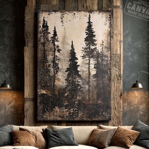 Brown Mountain Wall Art Canvas - Etsy