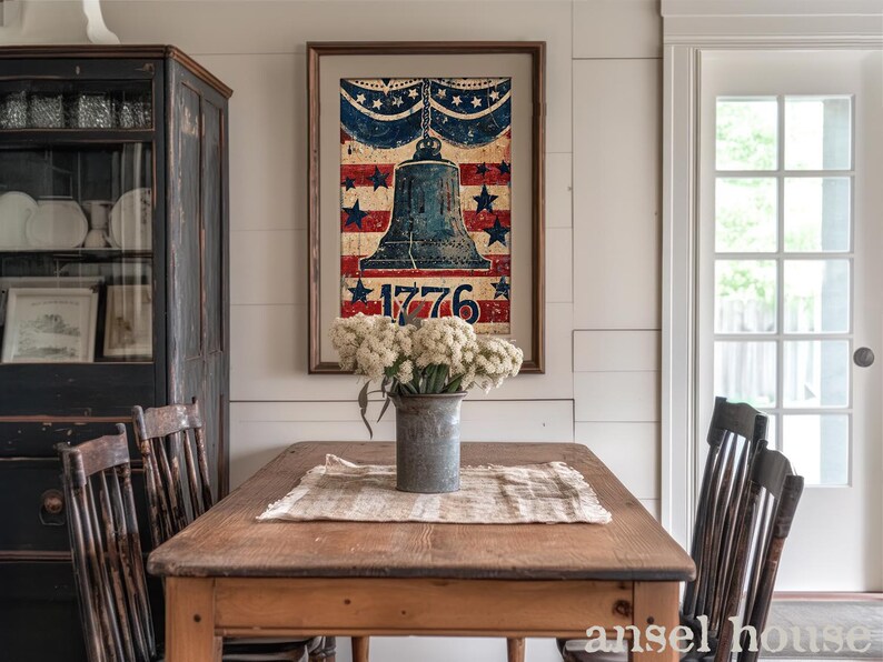 Vintage Americana 4th of July Decor - Unframed Art Print - Rustic Wall ...