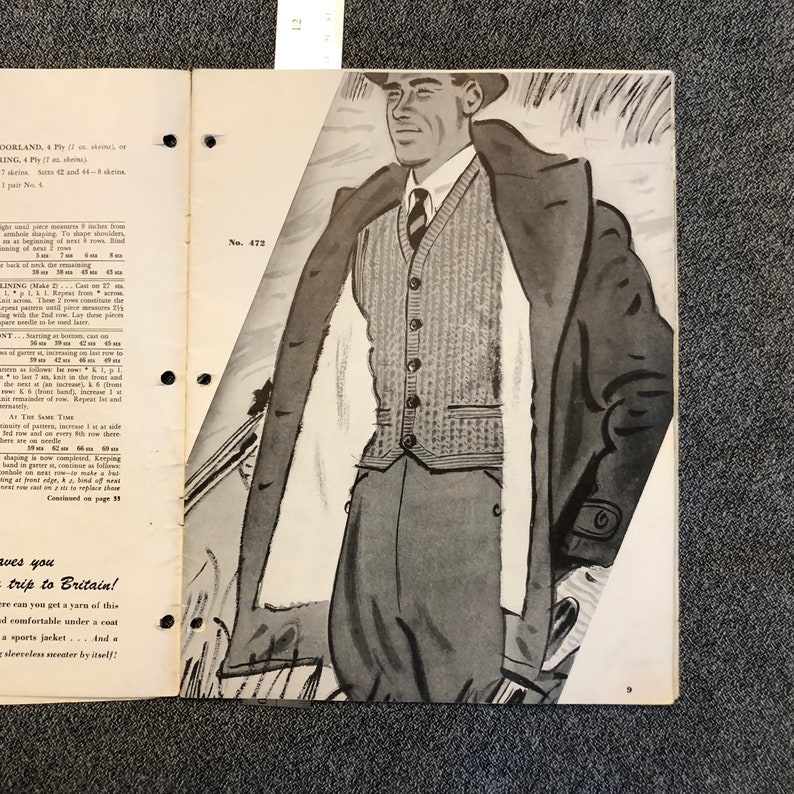 1942 Sweaters for Men Hand Knits by Beehive