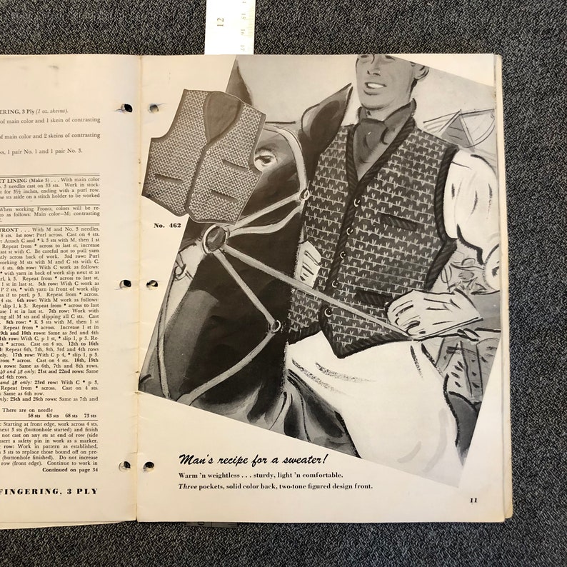 1942 Sweaters for Men Hand Knits by Beehive