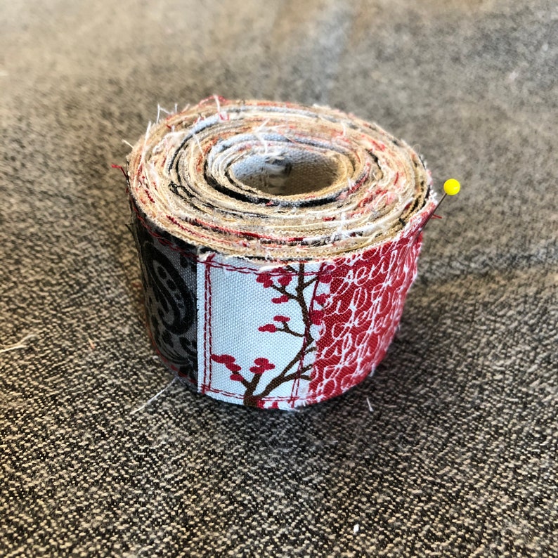 Fabric Snippet Roll Strip 67.5 X 1.5 Etsy