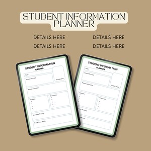 Student Information,Student Sheet, Student At A Glance, Medical Details, High School Students,Student Template, Teacher Essentials Microsoft