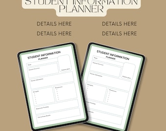 Student Information,Student Sheet, Student At A Glance, Medical Details, High School Students,Student Template, Teacher Essentials Microsoft