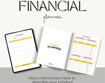 Digital Financial Budget Planner, 6 pages Undated Digital Planner, Finance Tracker Unit Economics, Income and Expense,Budgeting, Forecasting