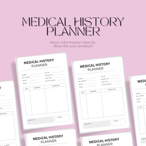 Digital Download Medical History Family History Prescriptions Medical Conditions Allergies Surgical Procedures Stay Organized Medical