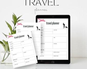Travel Planner Digital Travel Planner for Travel Itinerary Digital Holiday Planner Holiday Travel Organizer Travel Budget Google Sheets