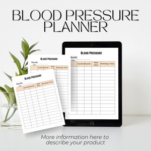 Könnte beinhalten: Zwei druckbare Blutdruck-Logblätter. Die Blätter haben einen weißen Hintergrund und einen schwarzen Rand. Die Blätter sind mit "Blutdruck" beschriftet und haben Spalten für Monat, Datum, systolisch, diastolisch, eingenommene Medikamente, Wohlbefinden und Notizen.