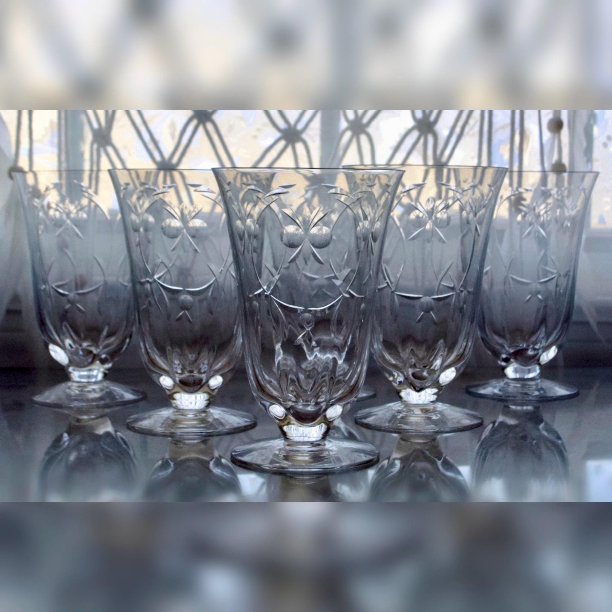 ダンカン＆ミラー シャンティリー アイスティー クリスタルグラス 6 個