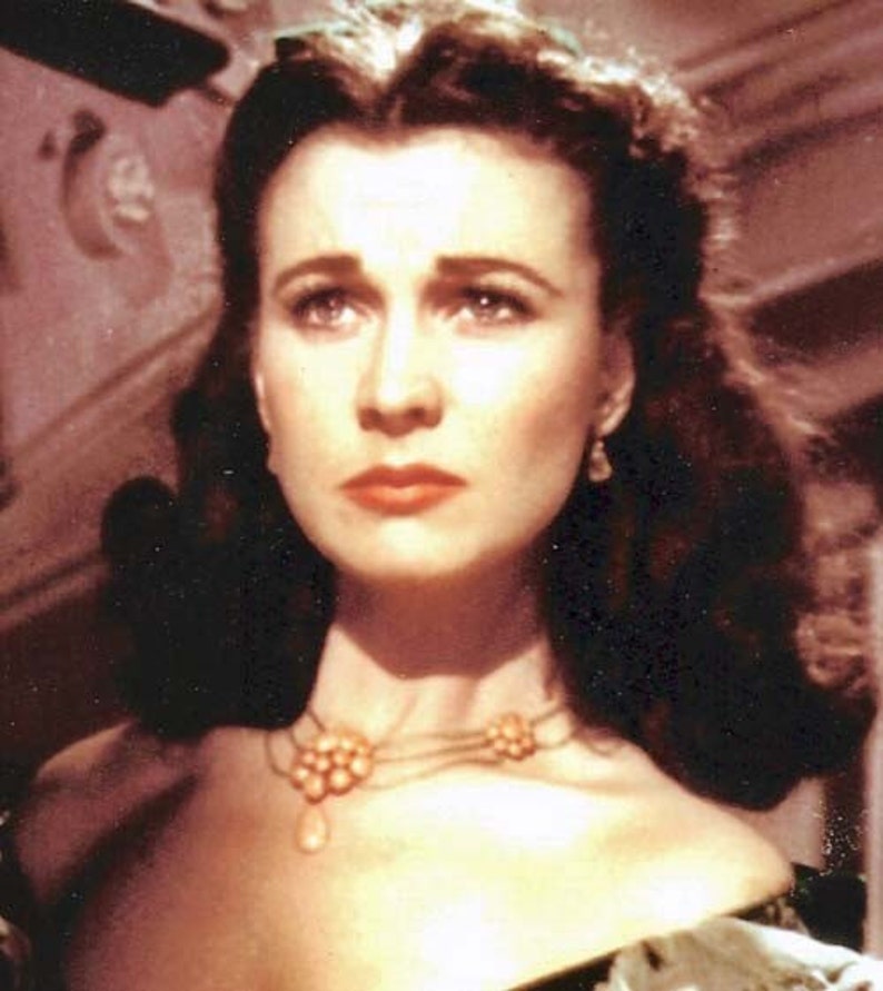 Scarlett O'Hara BBQ necklace from Gone With the Wind reproduction with Pink Swarovski crystal beads salmon color also available image 5