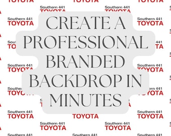 Benutzerdefinierte Schritt und Wiederholung Hintergrund Vorlage | Bearbeitbares Canva Logo Wanddesign (Digitaler Download)