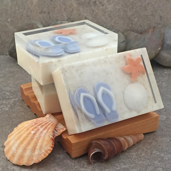 Beaches Handmade Glycerin Soap Bar - Underwater Beach Themed Soap in Coconut Scent