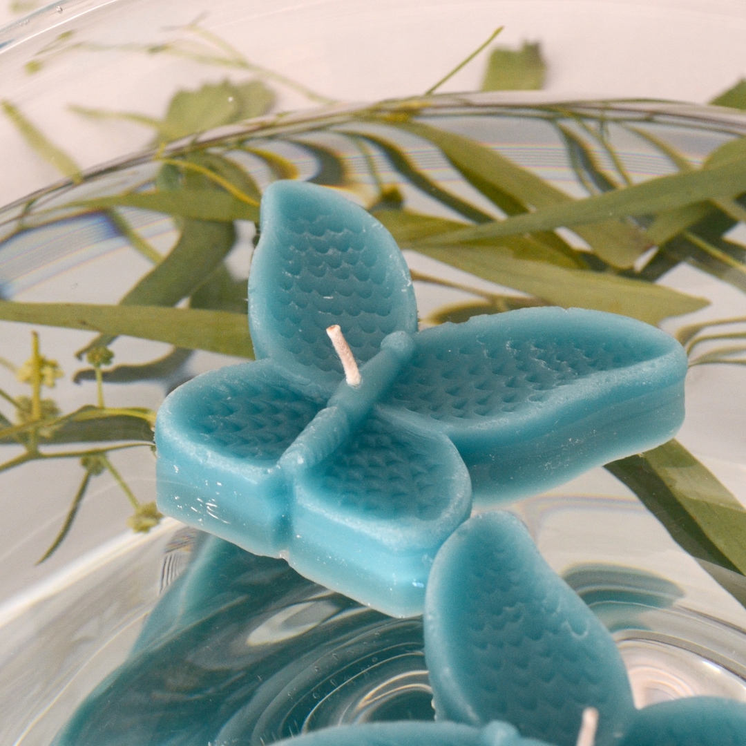 8 Teal Butterfly Floating Candles Wedding Receptions Table Centerpiece ...