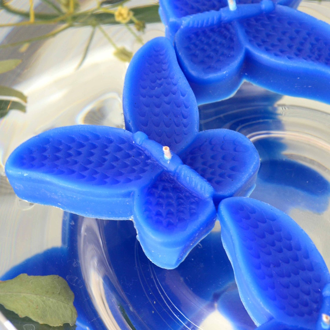 8 Blue Butterfly Floating Candles Wedding Receptions Table Centerpiece
