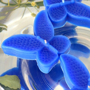 8 Blue Butterfly Floating Candles wedding receptions table centerpiece and decor