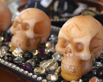 Skull Candle for Halloween parties table centerpieces or wedding receptions