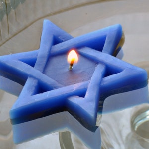 Star of David Candles Set of 4 Excellent floating candles or use as pillar candle image 2