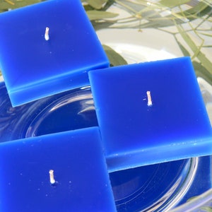 10 pk floating Blue Square candles wedding centerpieces reception decoration Baby shower bridal shower party favors gifts.