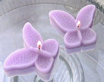 8 Lavender Butterfly Floating Candles wedding receptions table centerpiece and decor