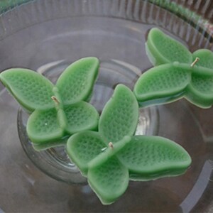 8 Clover Green Butterfly Floating Candles wedding receptions table centerpiece and decor