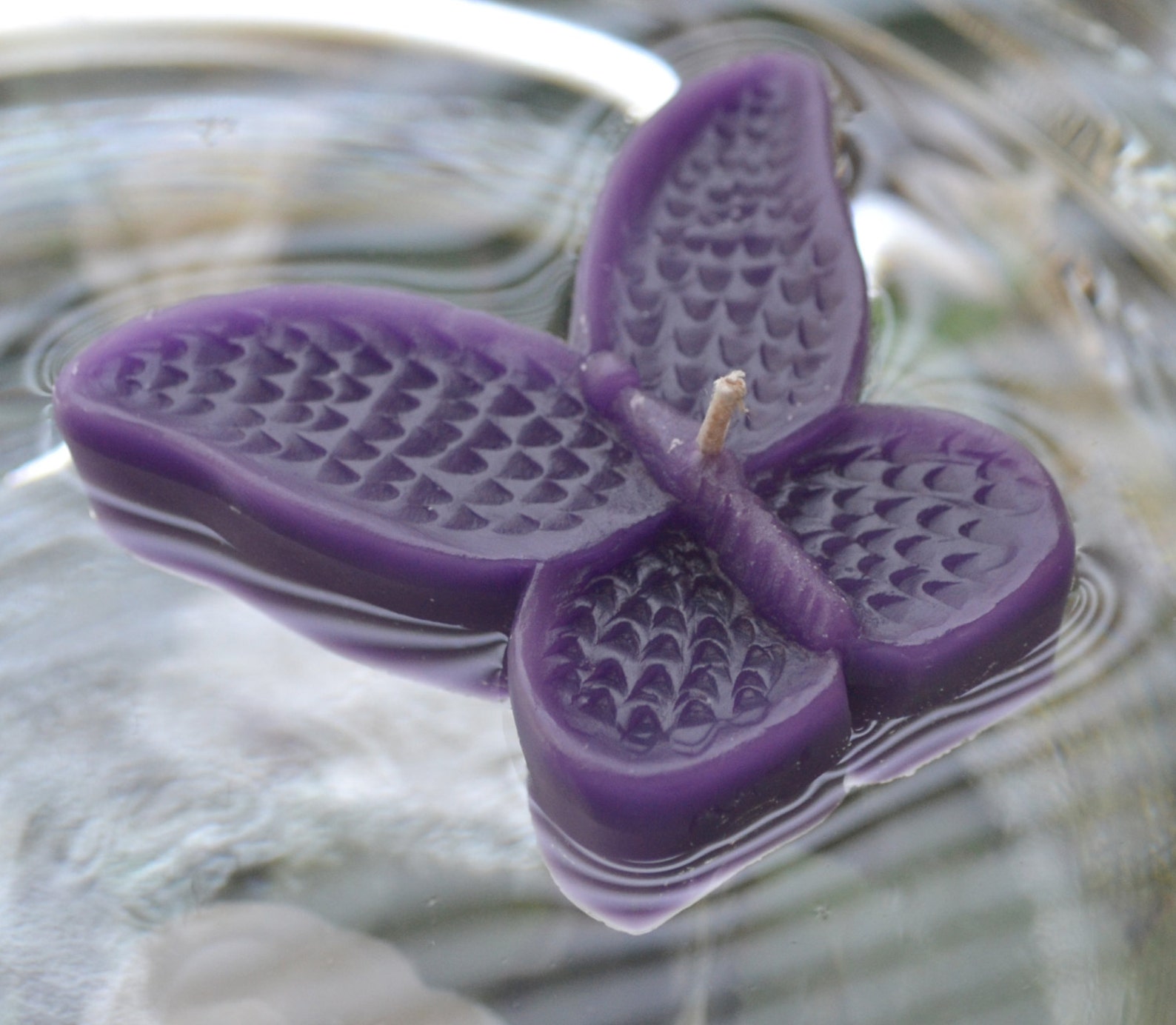 8 Purple Butterfly Floating Candles Wedding Receptions Table Etsy