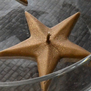 Gold Shimmering Star floating candles set of 10