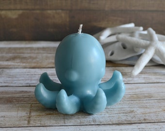 Octopus Candle, Sealife, Ocean, Beachy boho Wedding, Table Centerpiece, Beach house decoration, Baby Shower favor, christmas gift