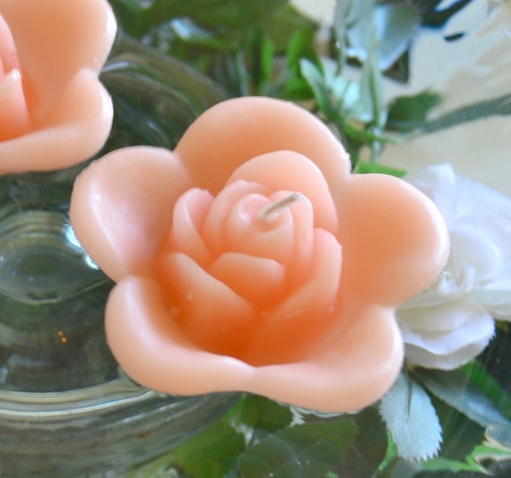 12 PCS Mini Floating Rose Flower Candles, Lavender Wax Candles for  Aromatherapy Weddings Party Reception Baby Shower Home Decor Supply