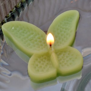 8 Lime Green Butterfly Floating Candles wedding receptions table centerpiece and decor