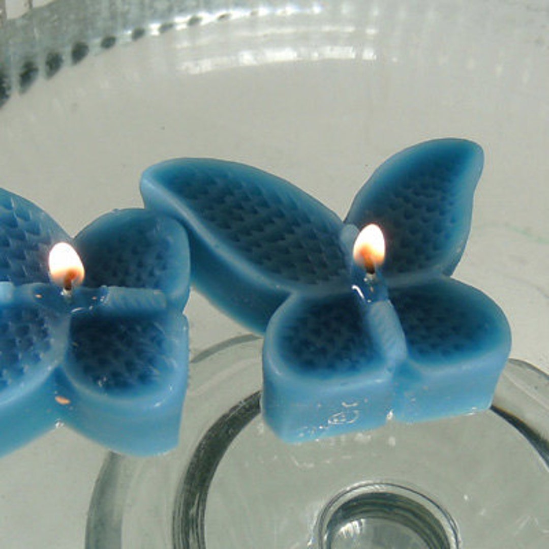 8 Teal Butterfly Floating Candles Wedding Receptions Table Etsy