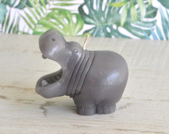 I Want a Hippopotamus for Christmas Hippo Candle, Jungle Safari Birthday Cake Candle,