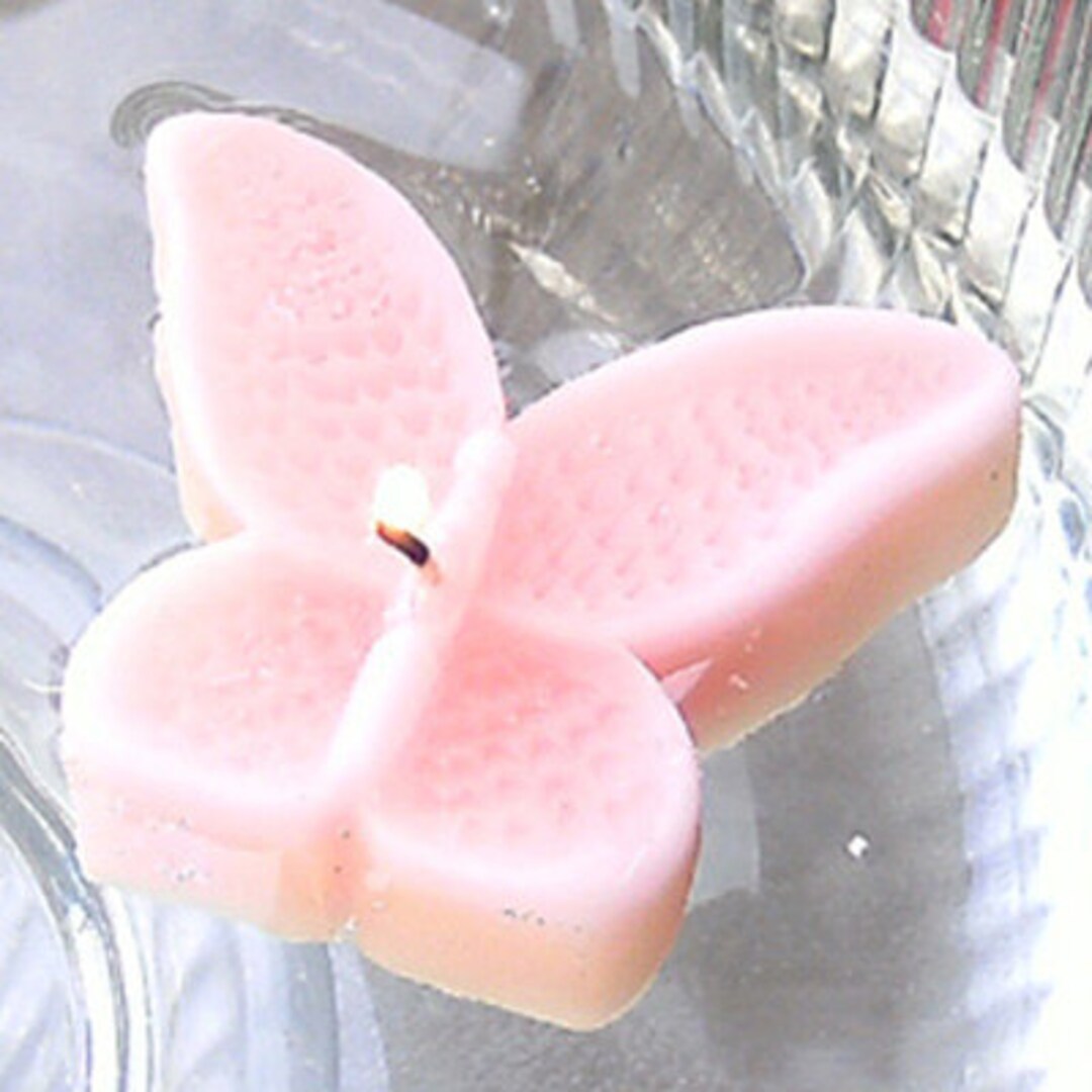 8 Light Pink Butterfly Floating Candles Wedding Receptions Etsy
