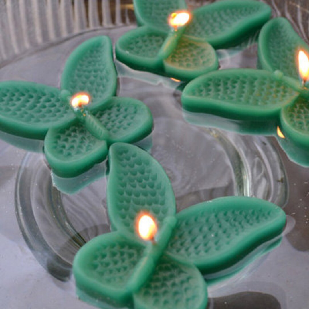 8 Kelly Green Butterfly Floating Candles Wedding Receptions Table