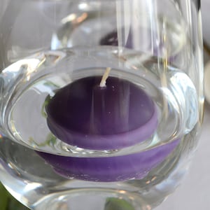 10 pk Purple ROUND floating candles wedding centerpieces reception decoration Baby shower bridal shower party favors gifts.