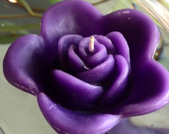 10 pk Purple floating ROSE candles wedding centerpieces reception decoration Baby shower bridal shower party favors gifts.