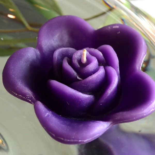 10 pk Purple floating ROSE candles wedding centerpieces reception decoration Baby shower bridal shower party favors gifts.