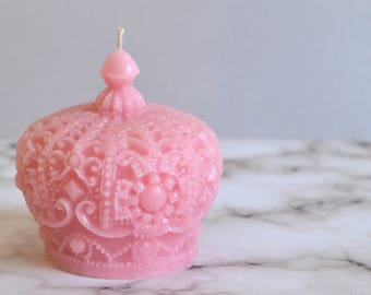 Pink Crown Candle Birthday Sweet Sixteen Quinceañera Wedding candle The Queen Princess Party Valentine Candle Mothers Day