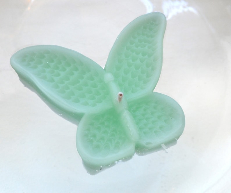 8 Seafoam Green Butterfly Floating Candles Wedding Receptions Etsy