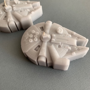 Millennium Falcon candle wedding recepetion centerpieces star wars space ship birthday cake candle. Set of 2