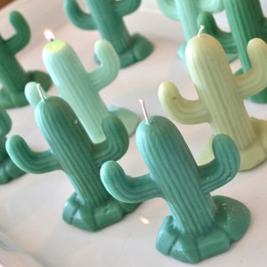 Set of 3 Saguaro Cactus Candle  desert wedding reception centerpieces party favors taco office party taco Tuesday