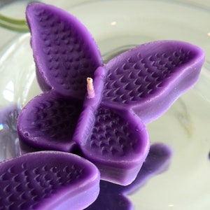 8 pack Purple floating BUTTERFLY candles wedding centerpieces reception decoration Baby shower bridal shower party favors gifts.
