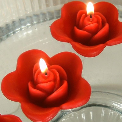8 Red Butterfly Floating Candles Wedding Receptions Table Centerpiece ...