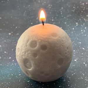 Moon Candle Lunar celestial outer space birthday party wedding and baby shower party favor gift.