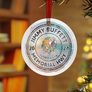 Jimmy Buffett Memorial Hwy Florida A1A Metal Ornament, Parrotheads, 5 o'clock, Key West, Island Life, Beach Lovers Gift, Florida Souvenir
