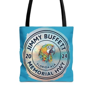 Jimmy Buffett Memorial Hwy Florida A1A Eco-Friendly Tote Bag, Beach Bag, Parrotheads Gift, Concert Tote, Travel Bag, Key West, Island Life