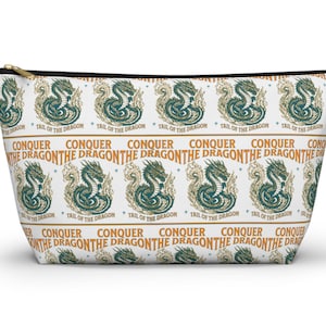 Tail of the Dragon-Themed Accessory Pouch, Perfect for Travel, Makeup, and Organization, Fantasy Lovers, Conquer the Dragon, Gamer Gift