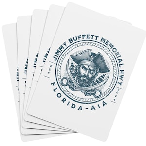 Jimmy Buffett Pirate Artisan pokerspeelkaarten, kaarten voor game-avonden, kaartspellen, cadeaus voor gamers, Parrothead-kaarten, Texas Hold'em