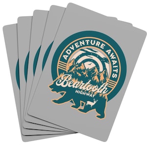 Cartes à jouer sur le thème de Beartooth Hwy, Cartes de poker, Yellowstone, Parc national, Montagnes rocheuses, Soirée jeux, Cadeau pour camping-car, Jeux de cartes, Texas Holdem