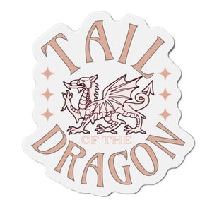 Tail of the Dragon Die-Cut Magnets - Unique gift, Unique Biker gift, Christmas gift, Dragon Lovers, Traveler gift, dragon, Blue Ridge Mtns