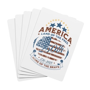 America250 jubileum speelkaarten, pokerset, game-avond, vintage stijl, patriottisch decor, viering VS, bunco, Texas Hold'em, man Cave